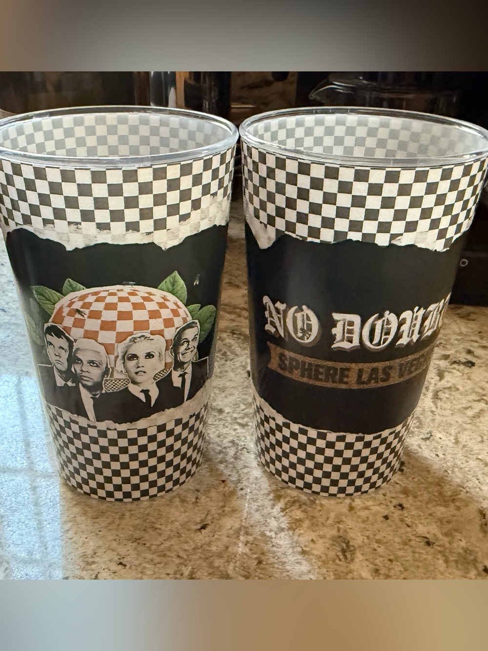No Doubt Sphere Las Vegas Checkerboard Tour Pint Glasses (Set of 2)